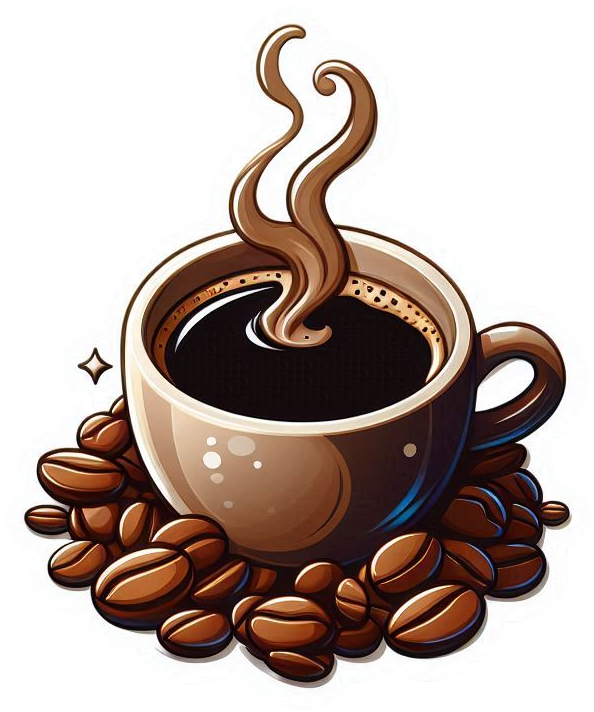 coffee cup and beans png transparent background