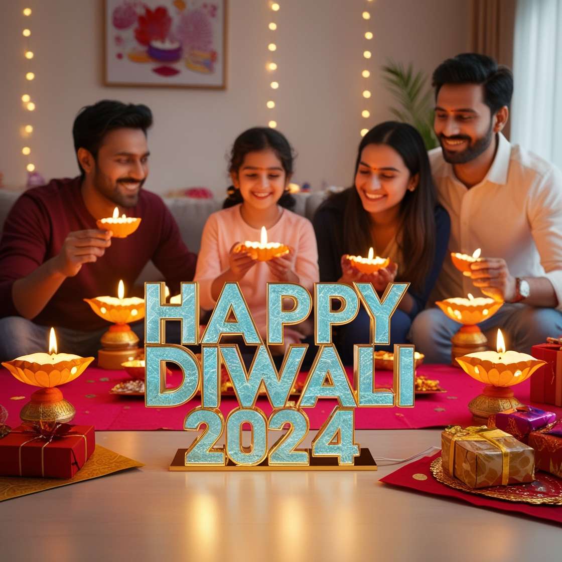 colorful happy diwali greetings for mobile