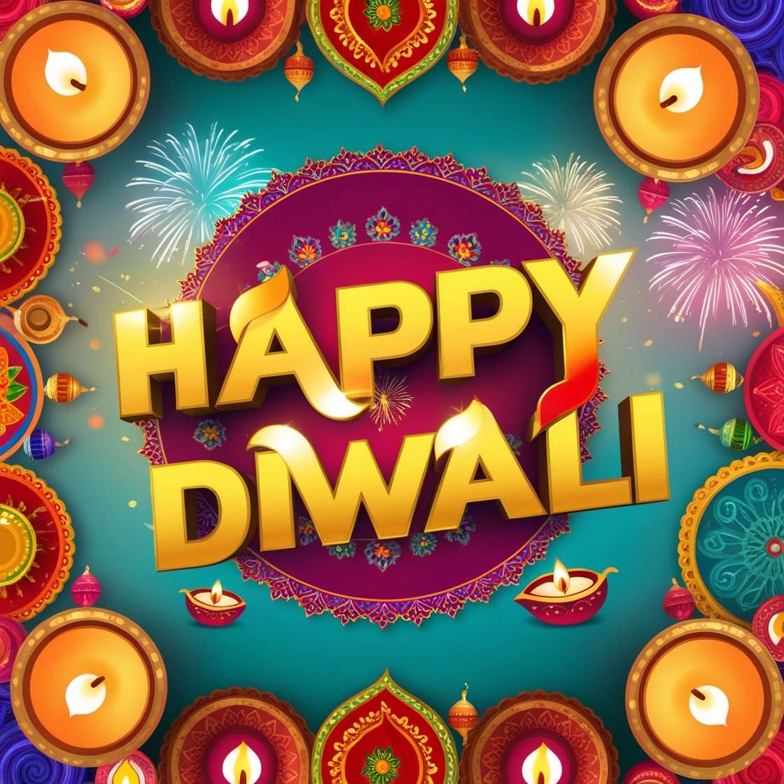 colorful happy diwali lights background images