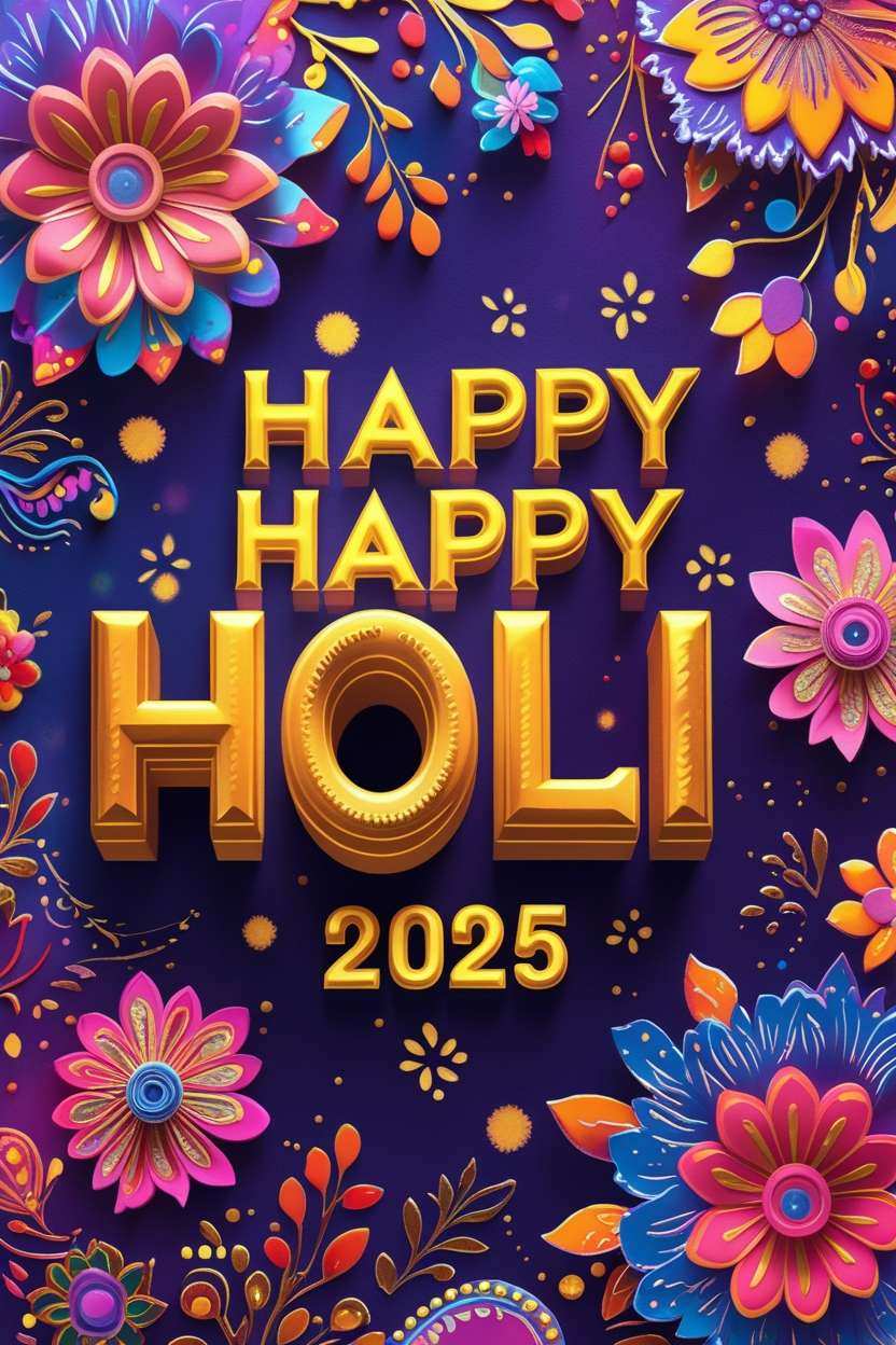 colorful happy holi 2025 background images for editing