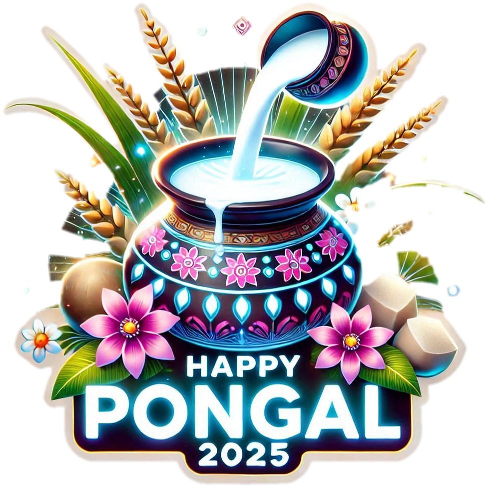 colorful happy pongal 2025 png images