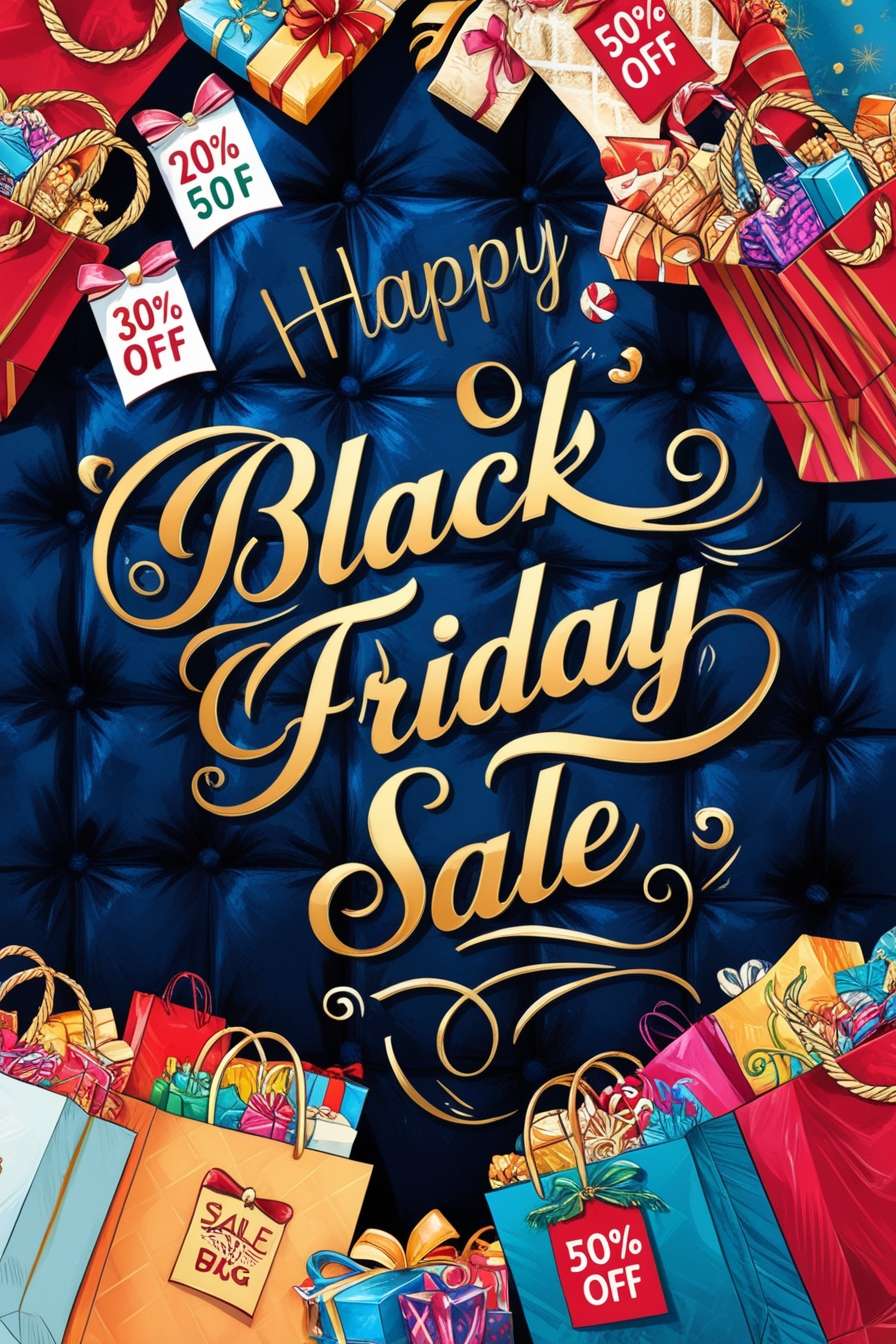 creative happy black friday sale themed images