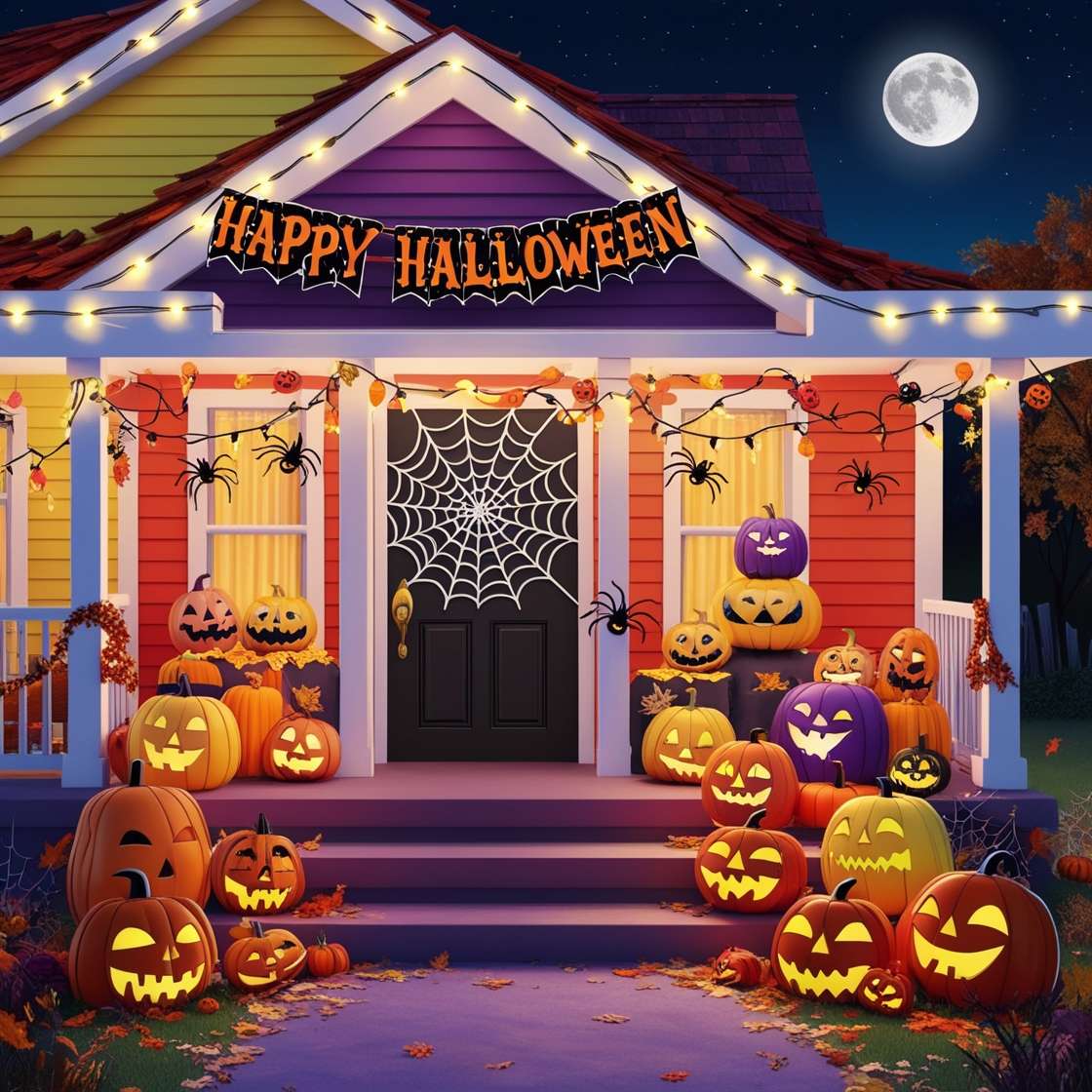 Download Free creative happy halloween decorations for your home for websites, slideshows, and designs | royalty-free and unlimited use.