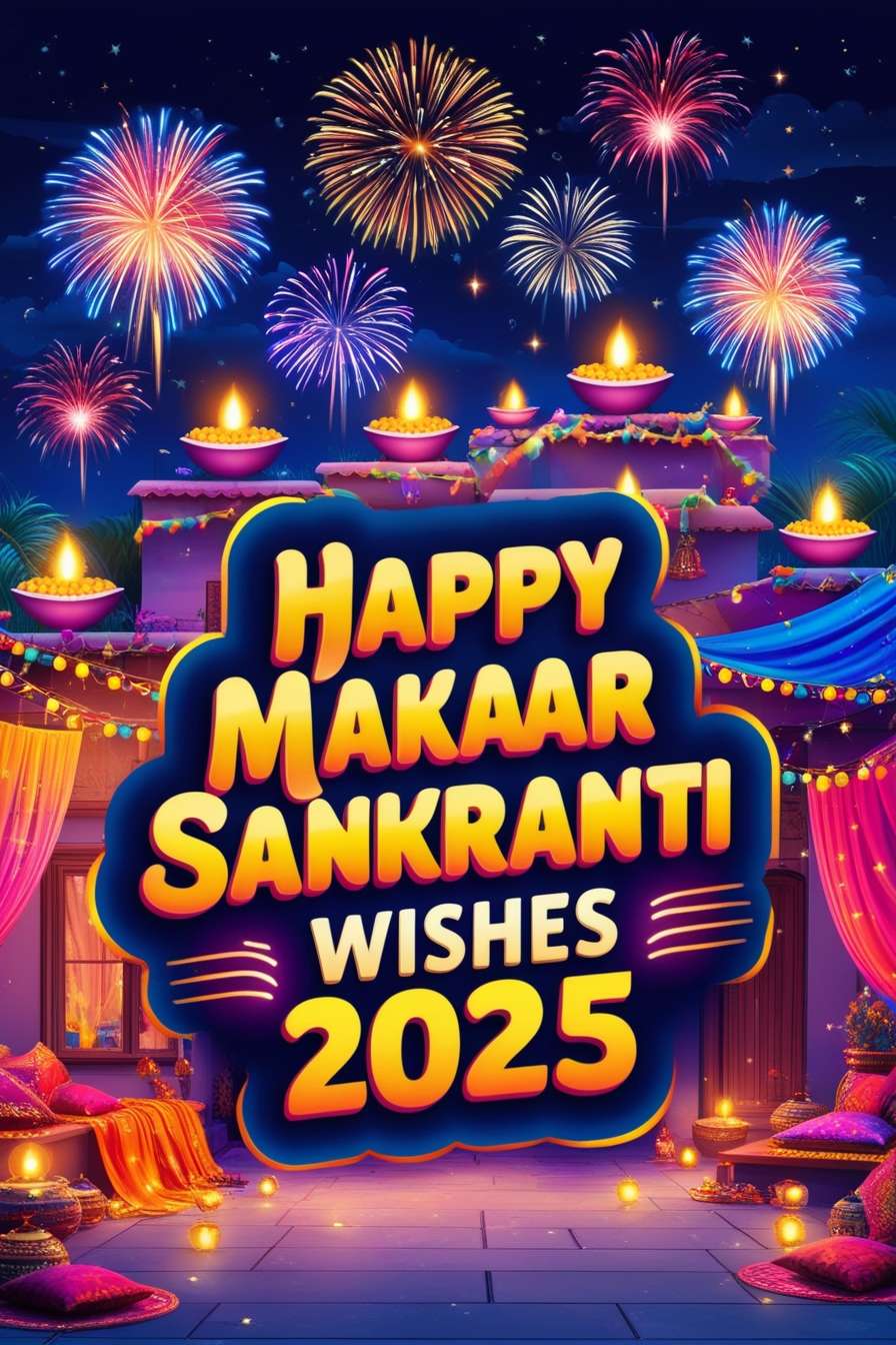 creative happy makar sankranti wishes 2025 for social media sharing