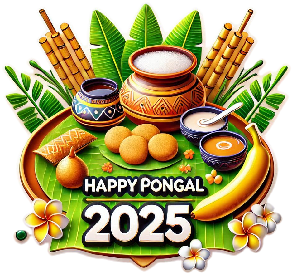 creative happy pongal 2025 png for social media