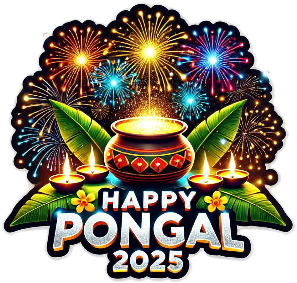 creative happy pongal greetings png transparent