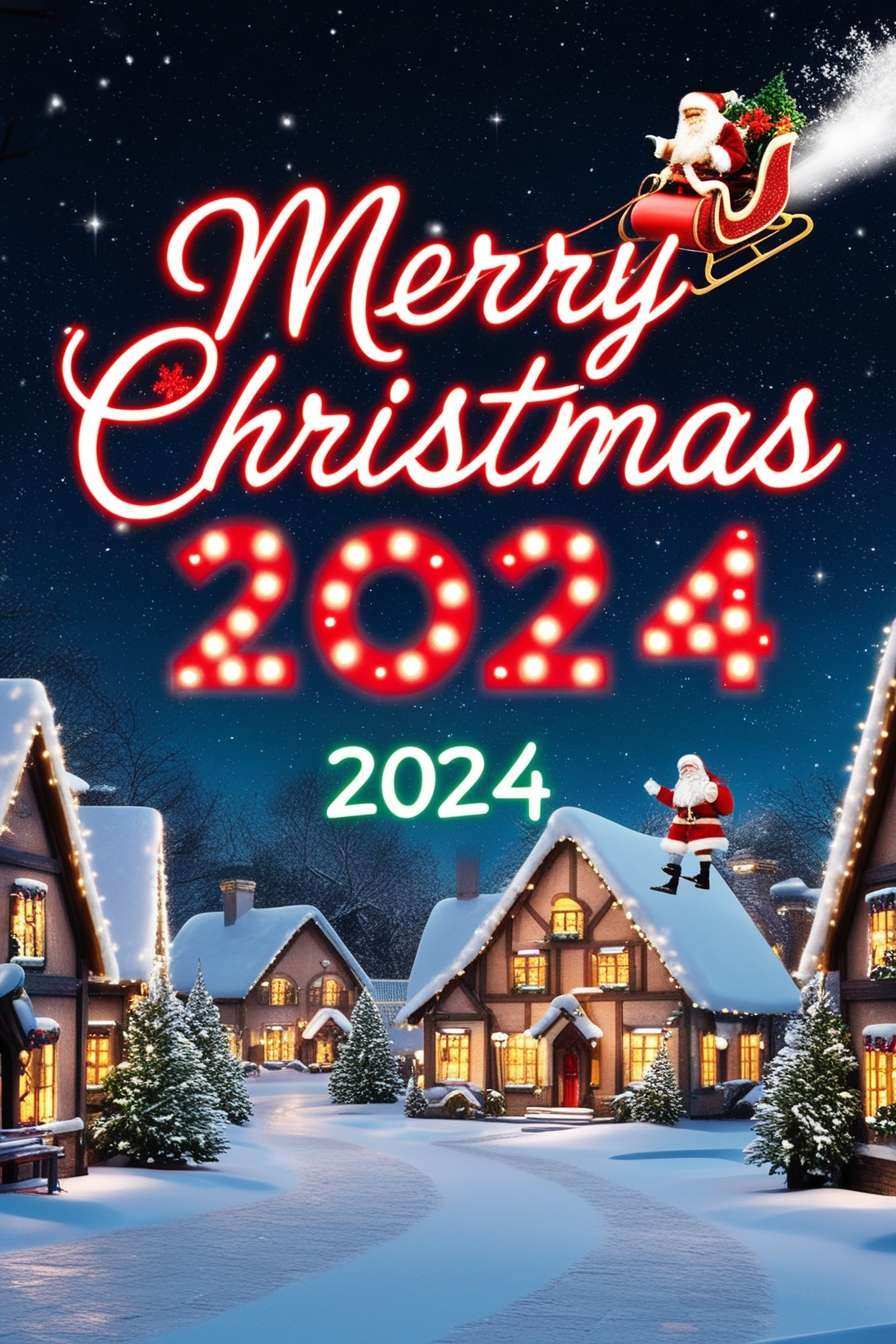 creative merry christmas 2024 images with modern designs