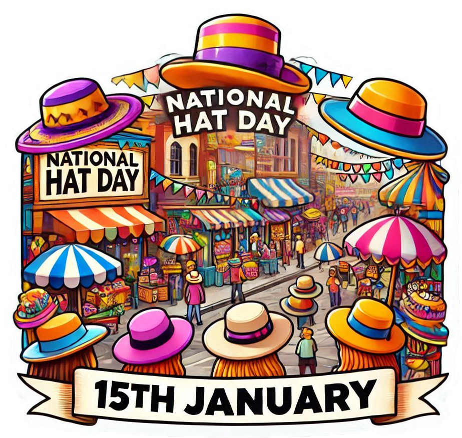 creative national hat day png designs for social media