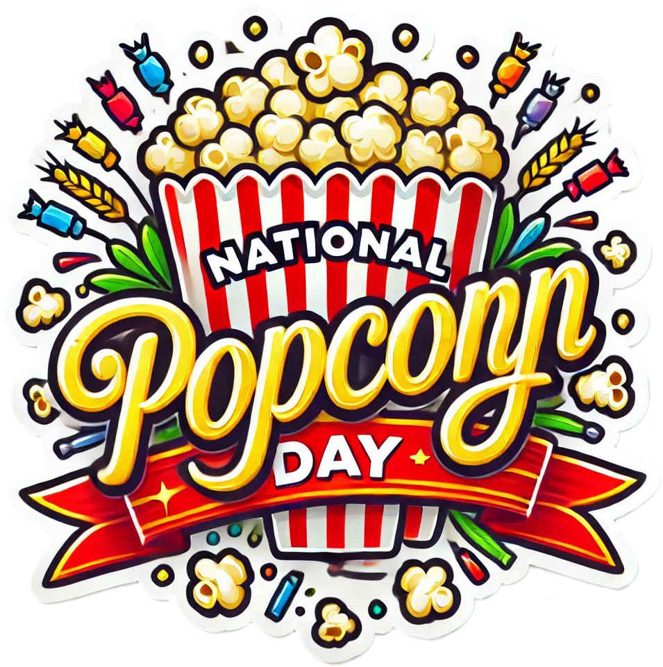 creative national popcorn day png clipart