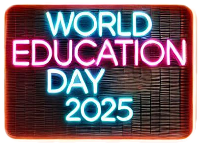 creative world education day 2025 png banners