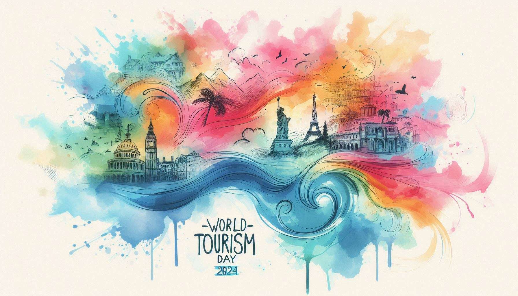 creative world tourism day 2024 images for travel blogs