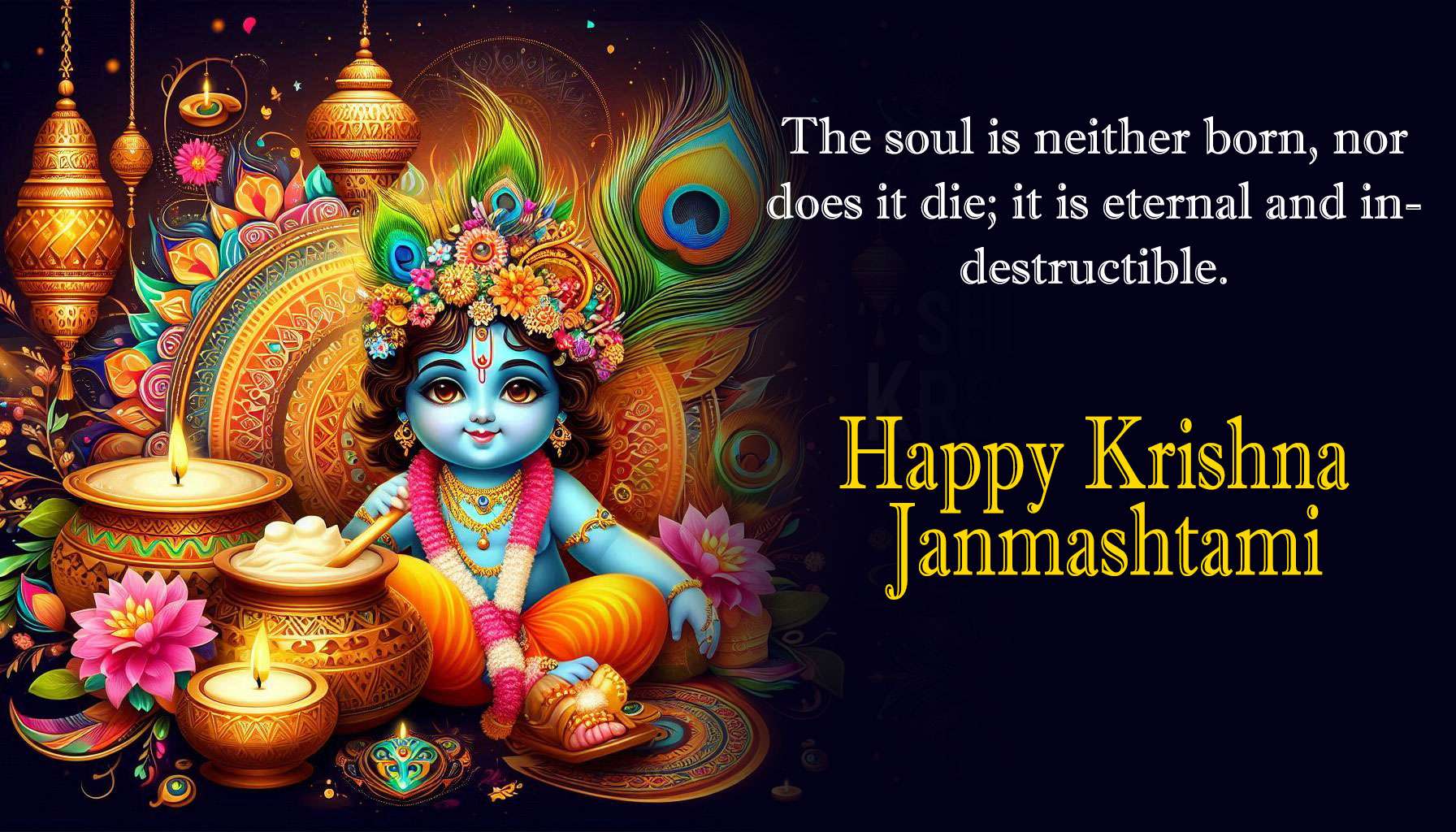 Download Free customized happy krishna janmashtami wishes with name and pictures for websites, slideshows, and designs | royalty-free and unlimited use.