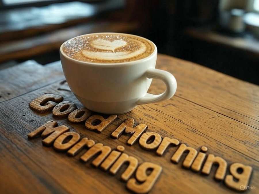 Cute good morning image with coffee cup