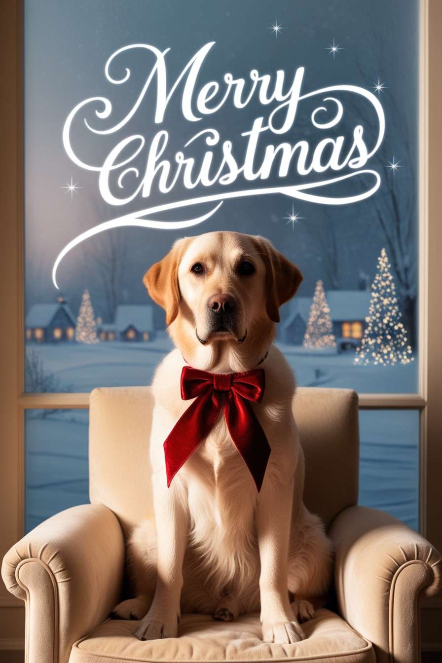 cute merry christmas dog image for festive projects