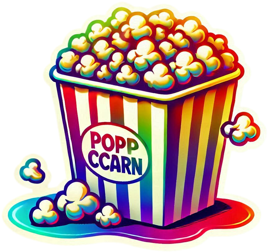 cute popcorn bucket png with popcorn spilling