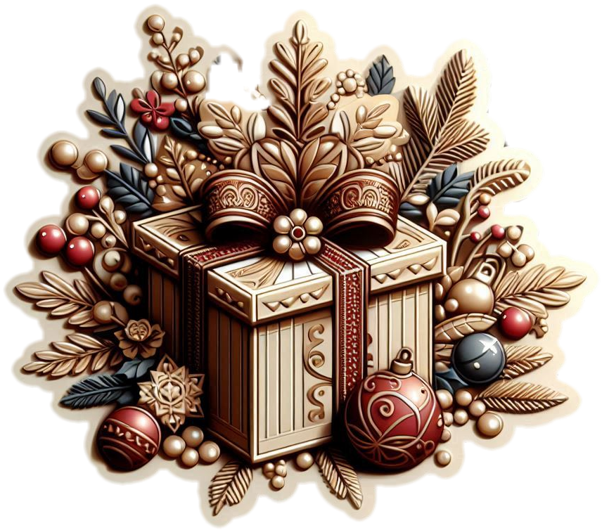 decorative christmas gift box for table centerpieces