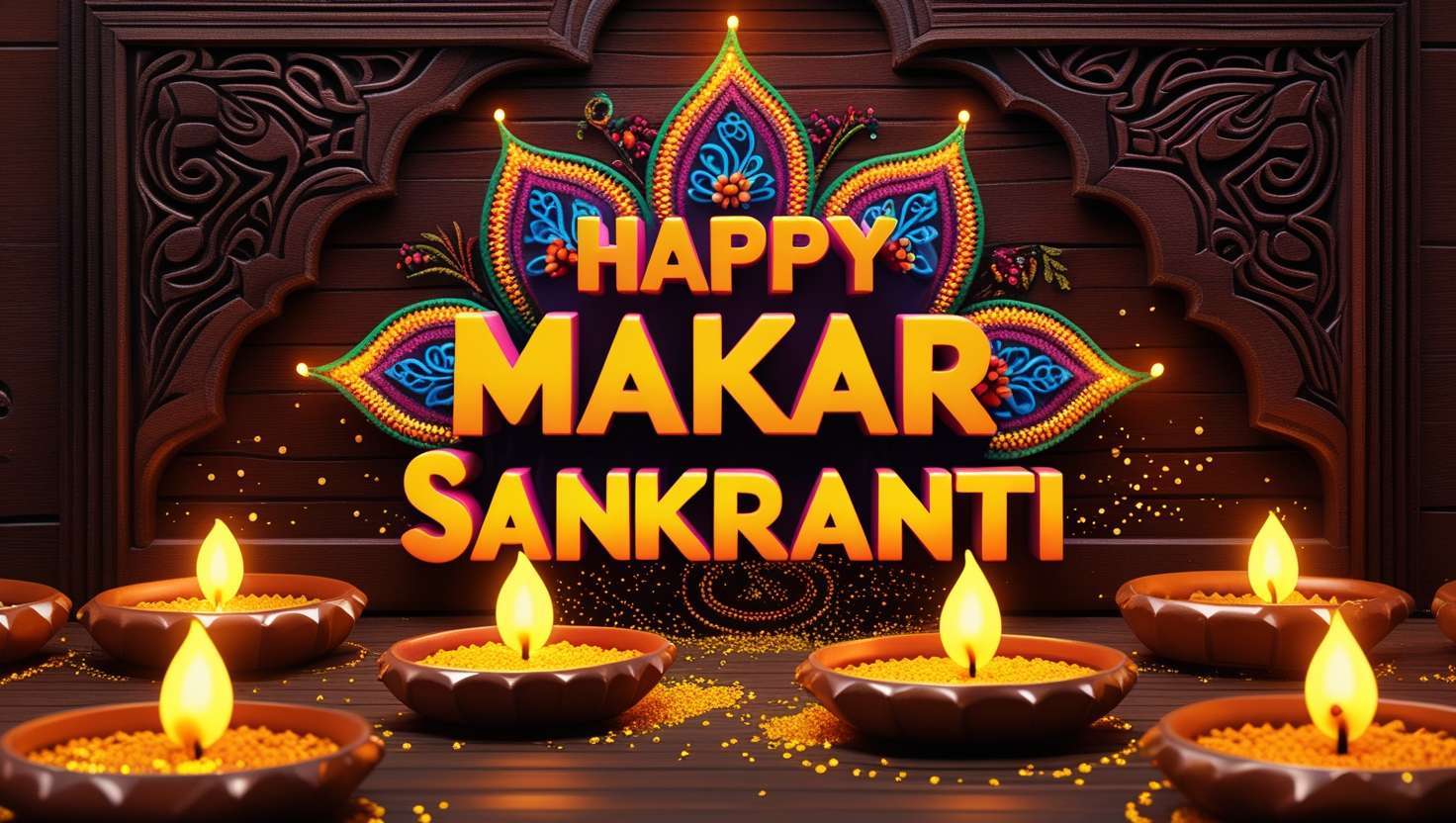 digital makar sankranti greeting cards for social media