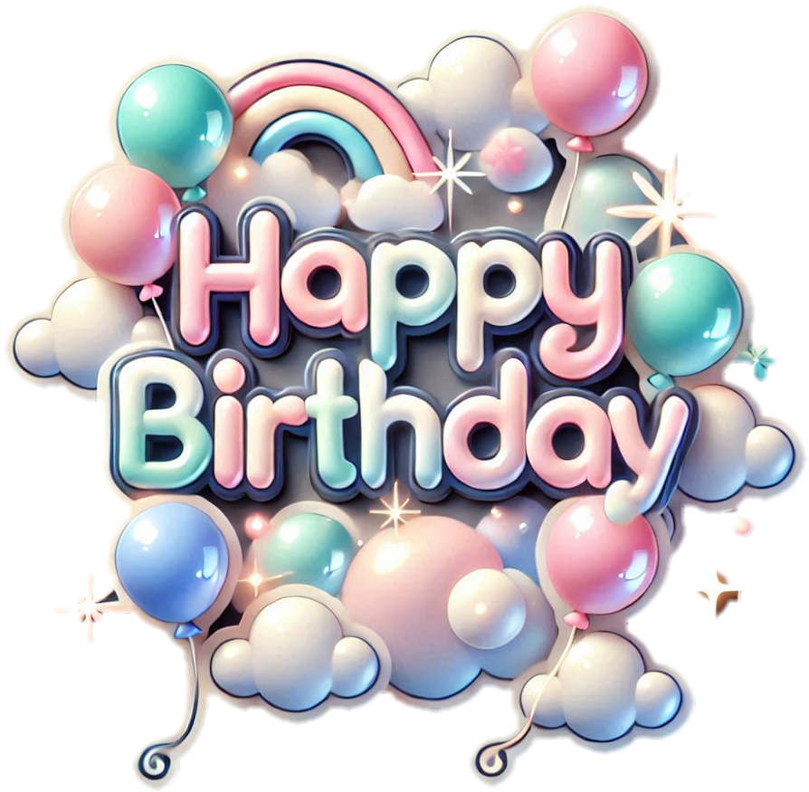 download colorful balloon happy birthday text images