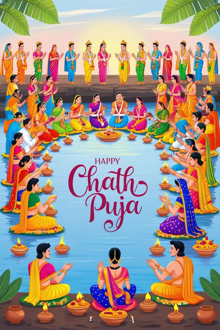 download happy chhath puja family wishes images