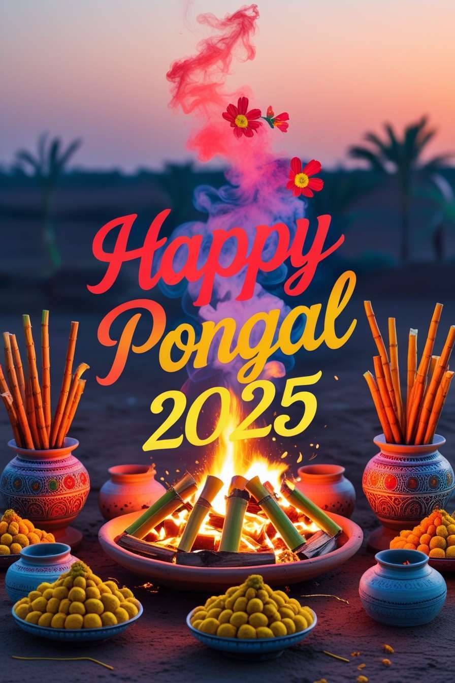 download happy pongal 2025 celebration wallpapers in 4k