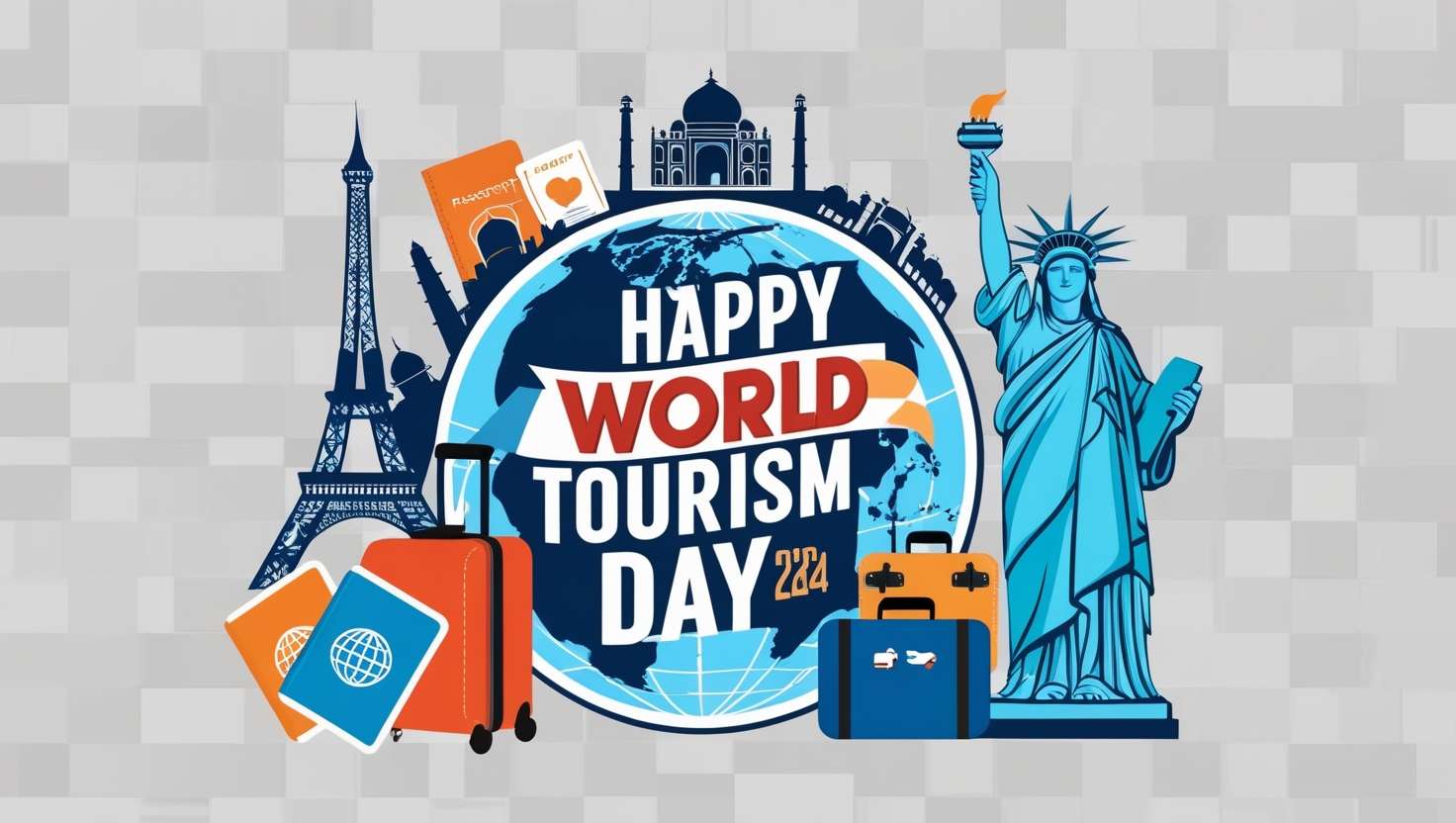 download hd world tourism day 2024 tourist destination png