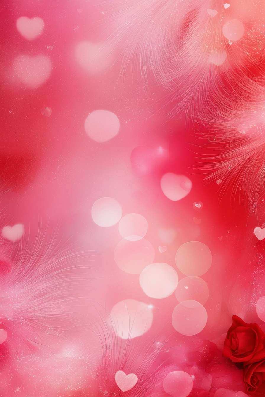 download red and pink wallpaper for valentine day decoration