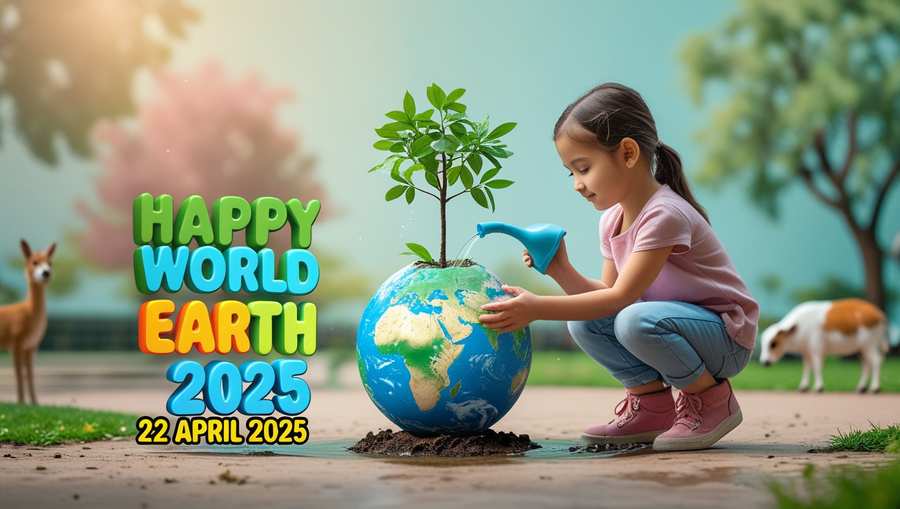 Earth Day 2025 awareness poster for schools