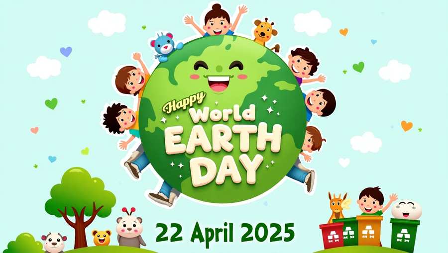 Earth Day 2025 save trees creative poster