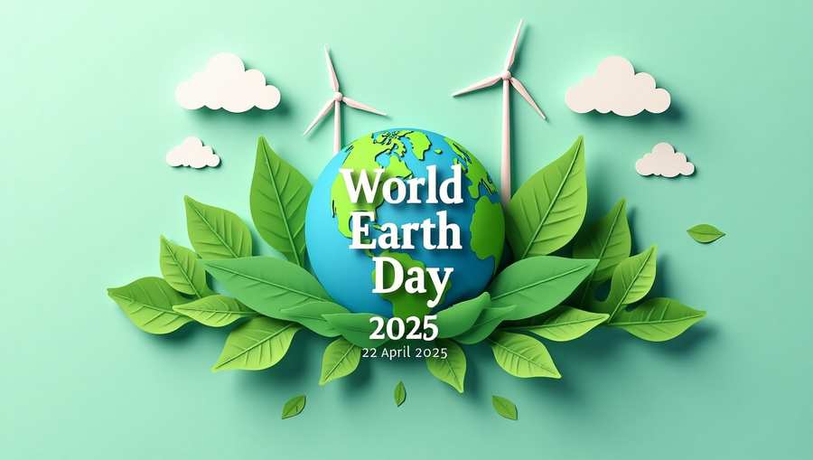 Earth Day slogan banner HD