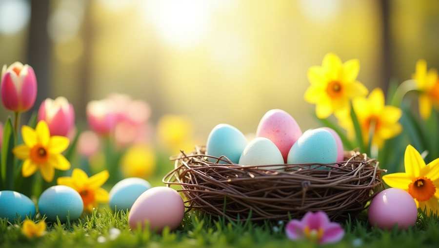 Easter background for invitations and cards