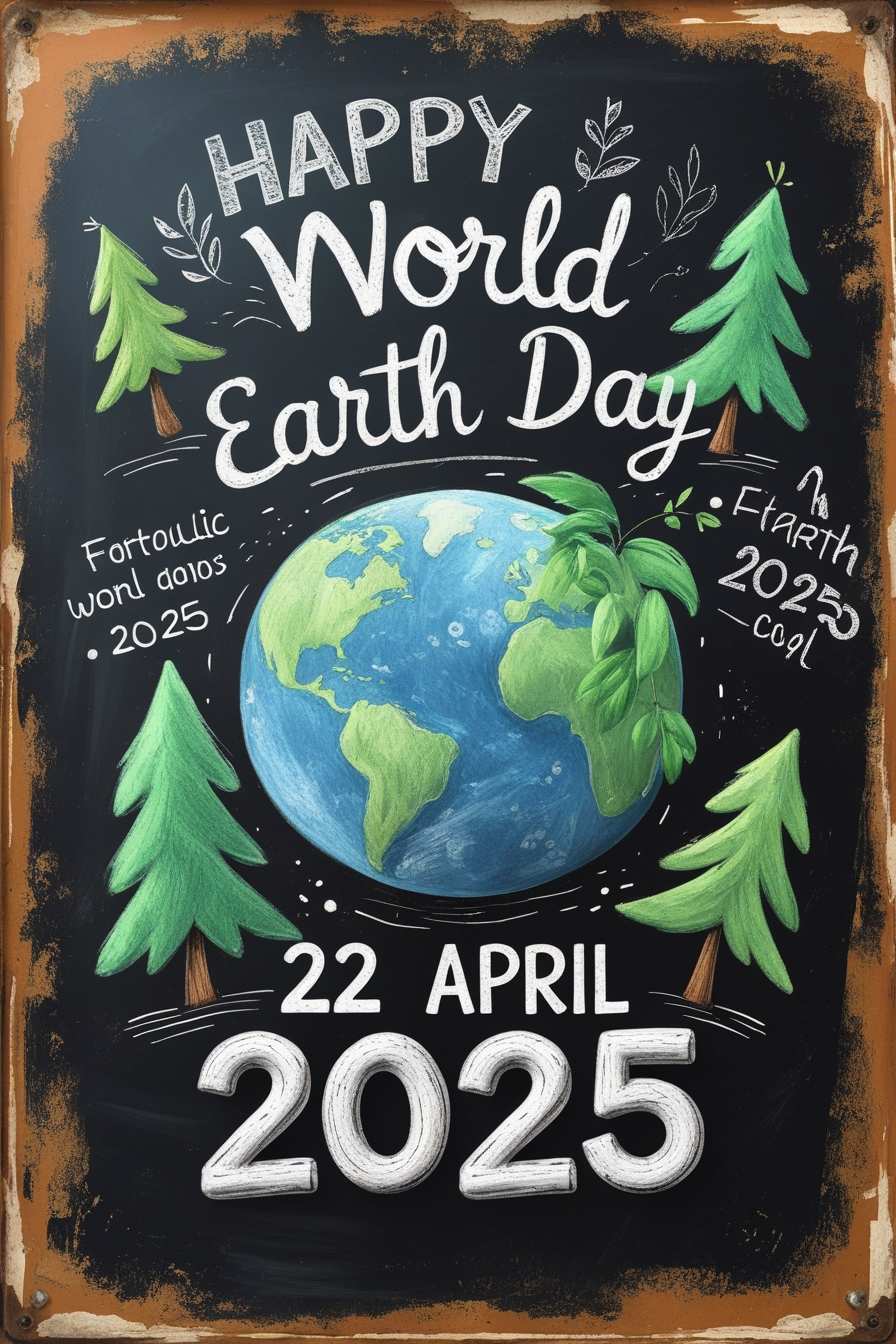 Eco-save poster for Earth Day 2025