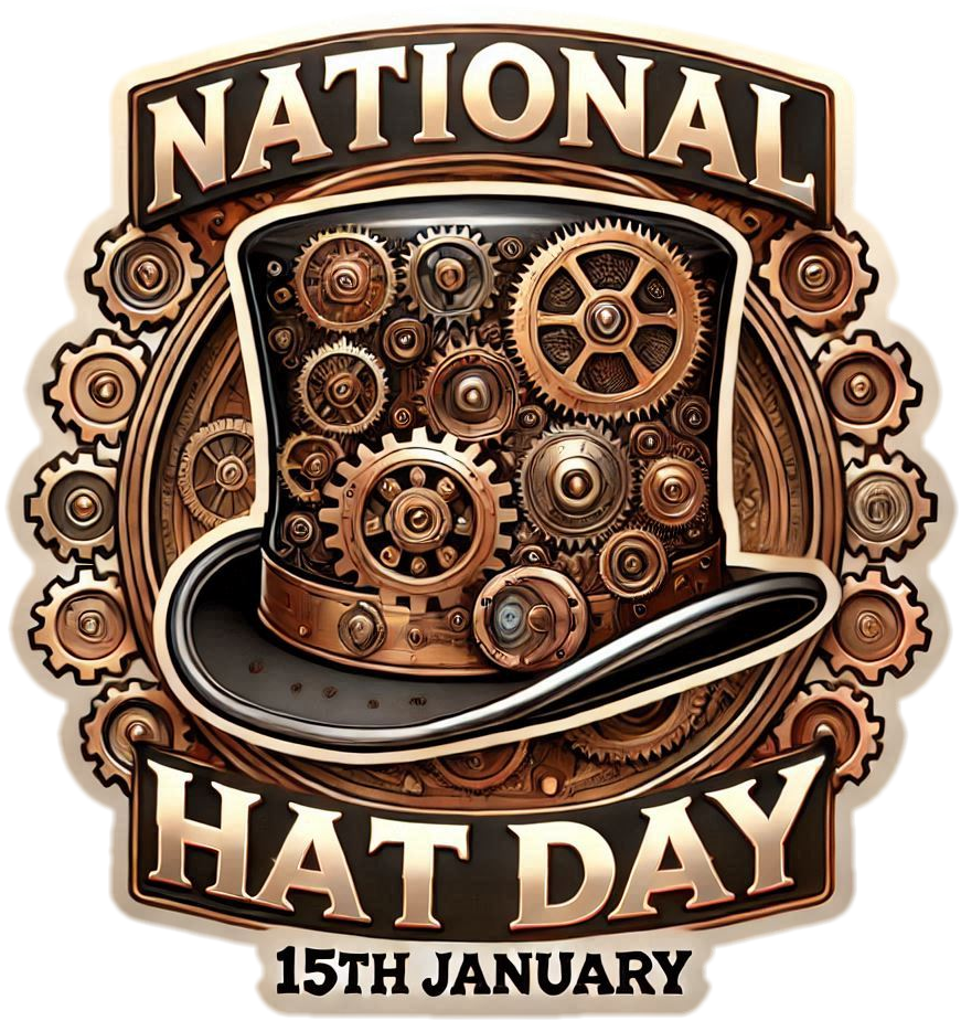 editable national hat day png templates for designers