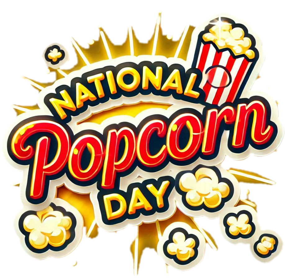 editable national popcorn day png templates