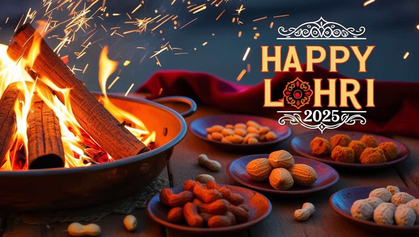 elegant happy lohri greetings 2025 in 4k resolution