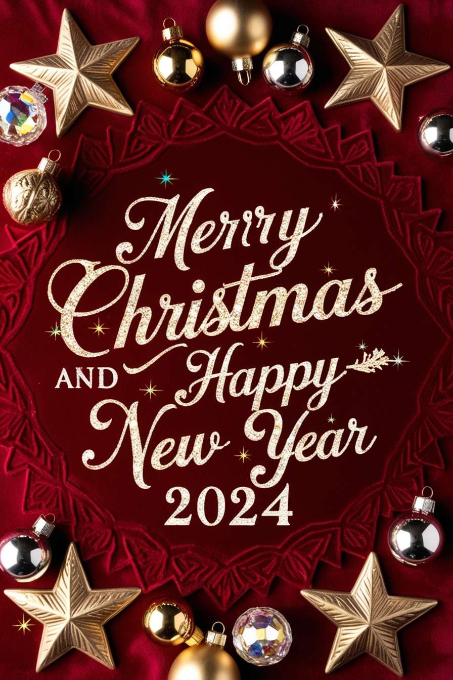 elegant merry christmas and happy new year 2024 backgrounds