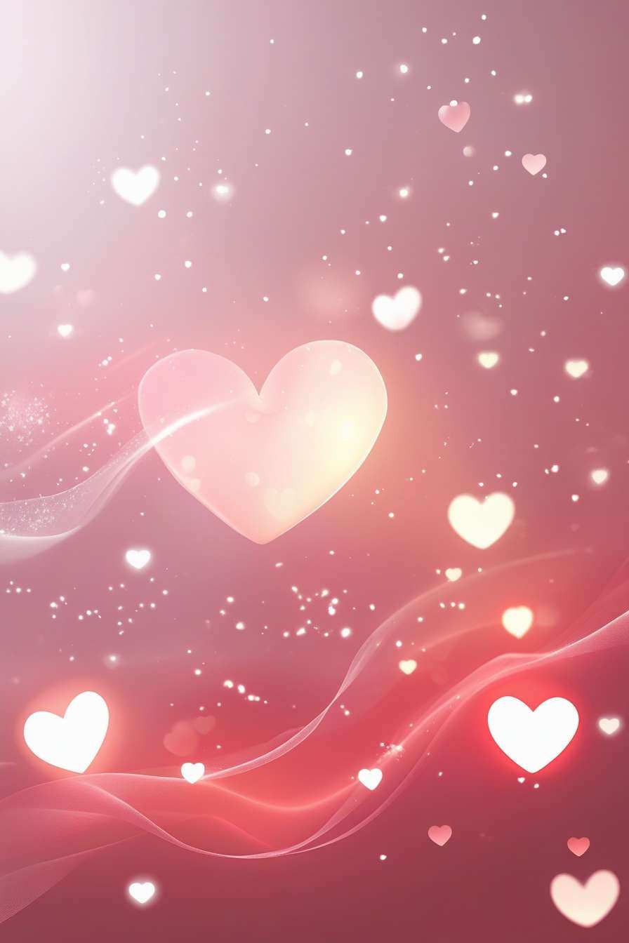 elegant red and pastel pink valentines day wallpapers for mobile