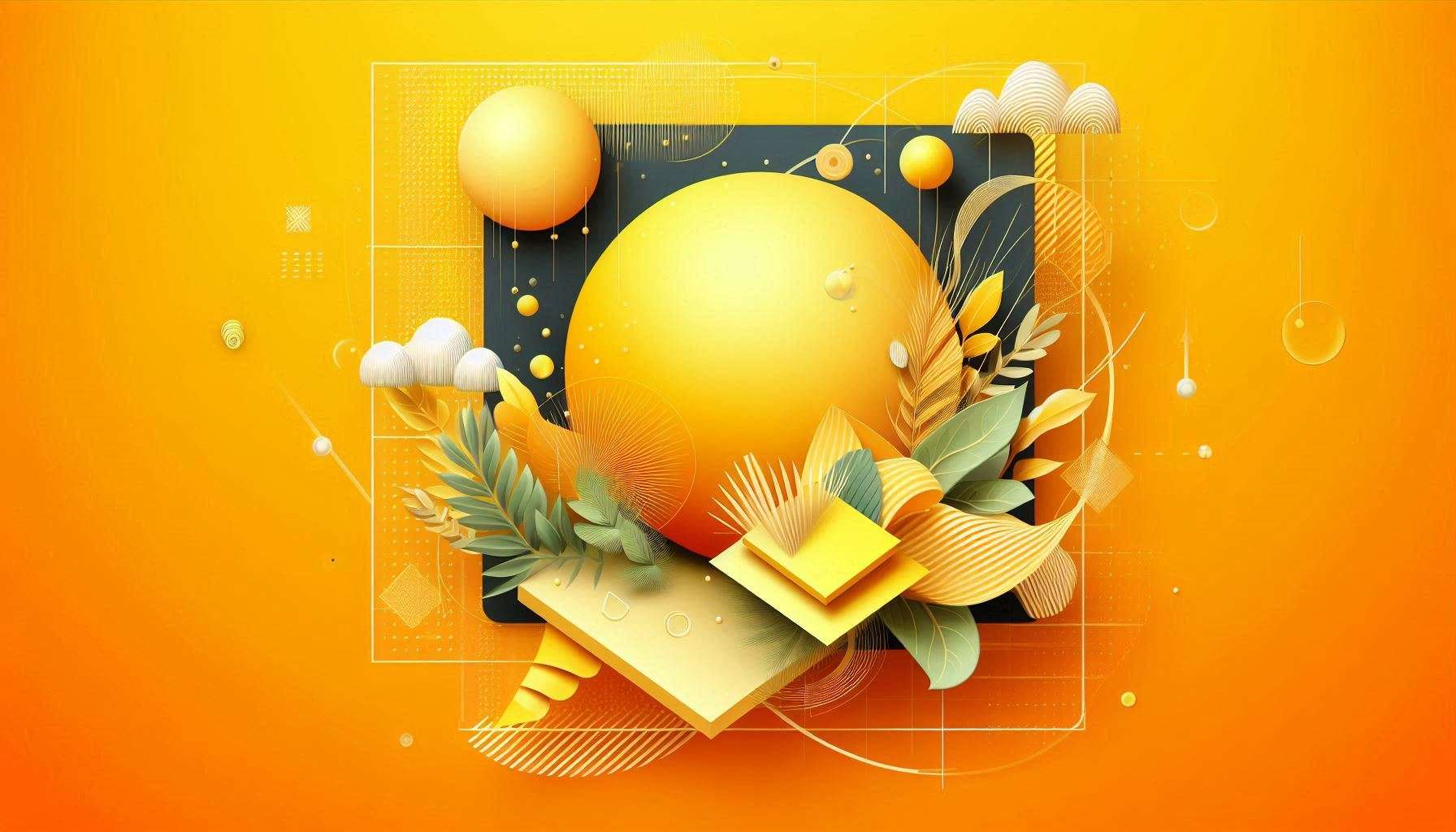 eye-catching yellow orange background for promotional posters