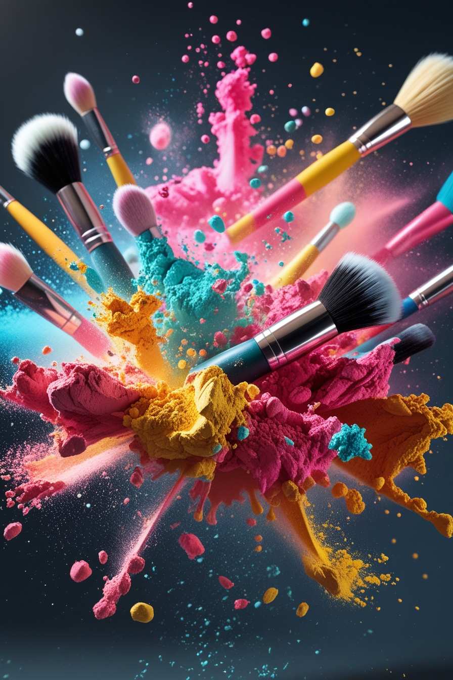 eye makeup background with closeup