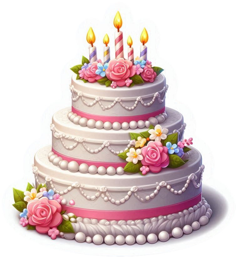 fancy birthday cake png design