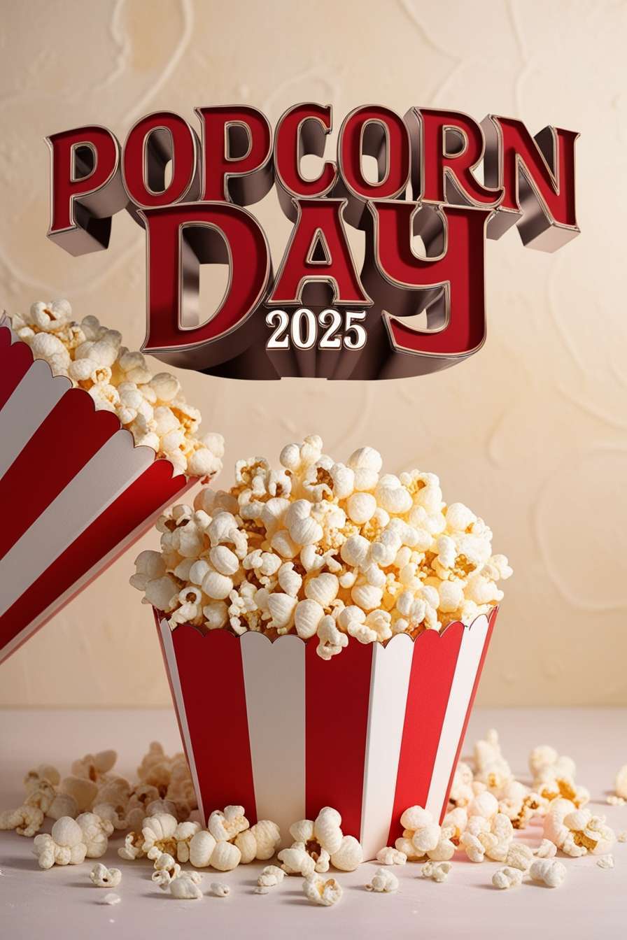 festive popcorn-themed 3d images for 2025