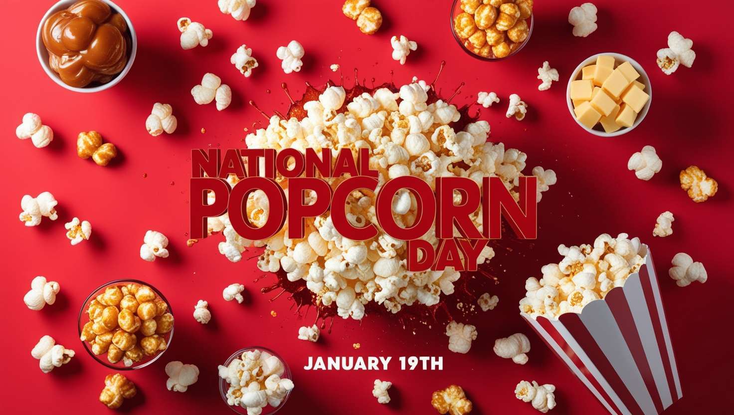 food photography for national popcorn day