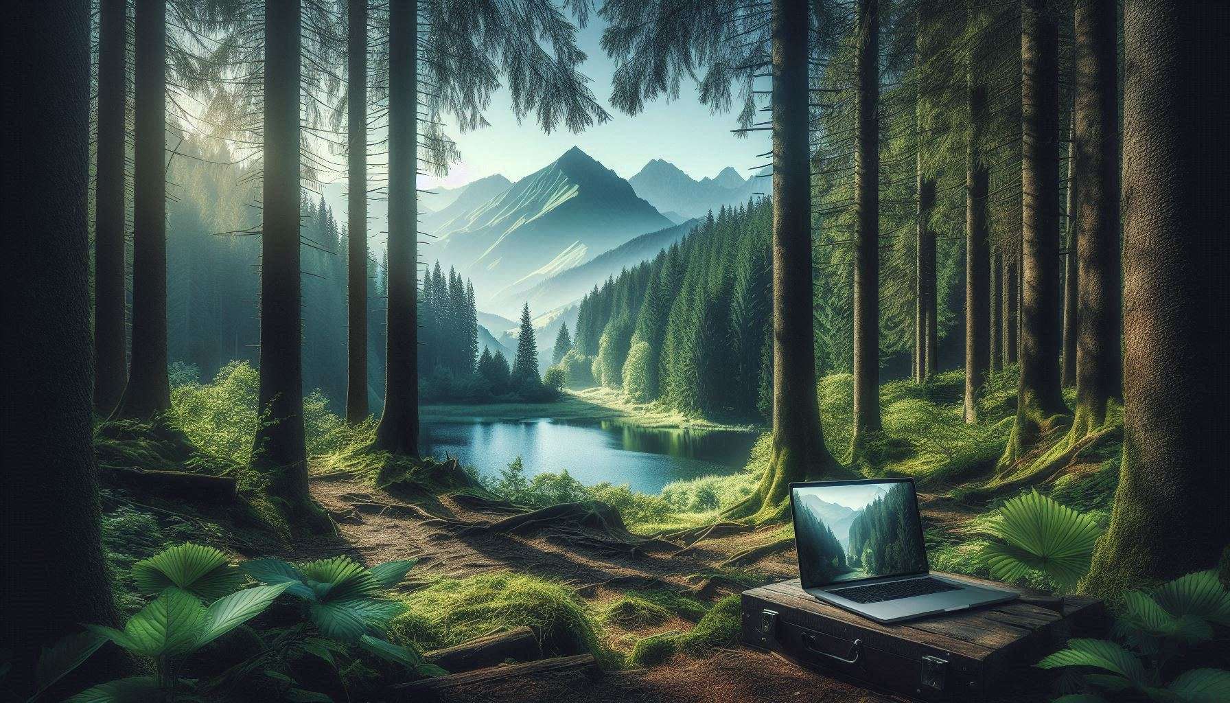 forest and mountain laptop background images with stunning vistas