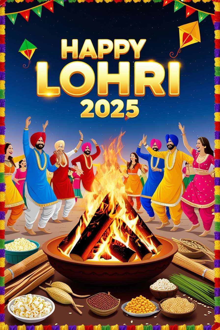 free download happy lohri greetings 2025