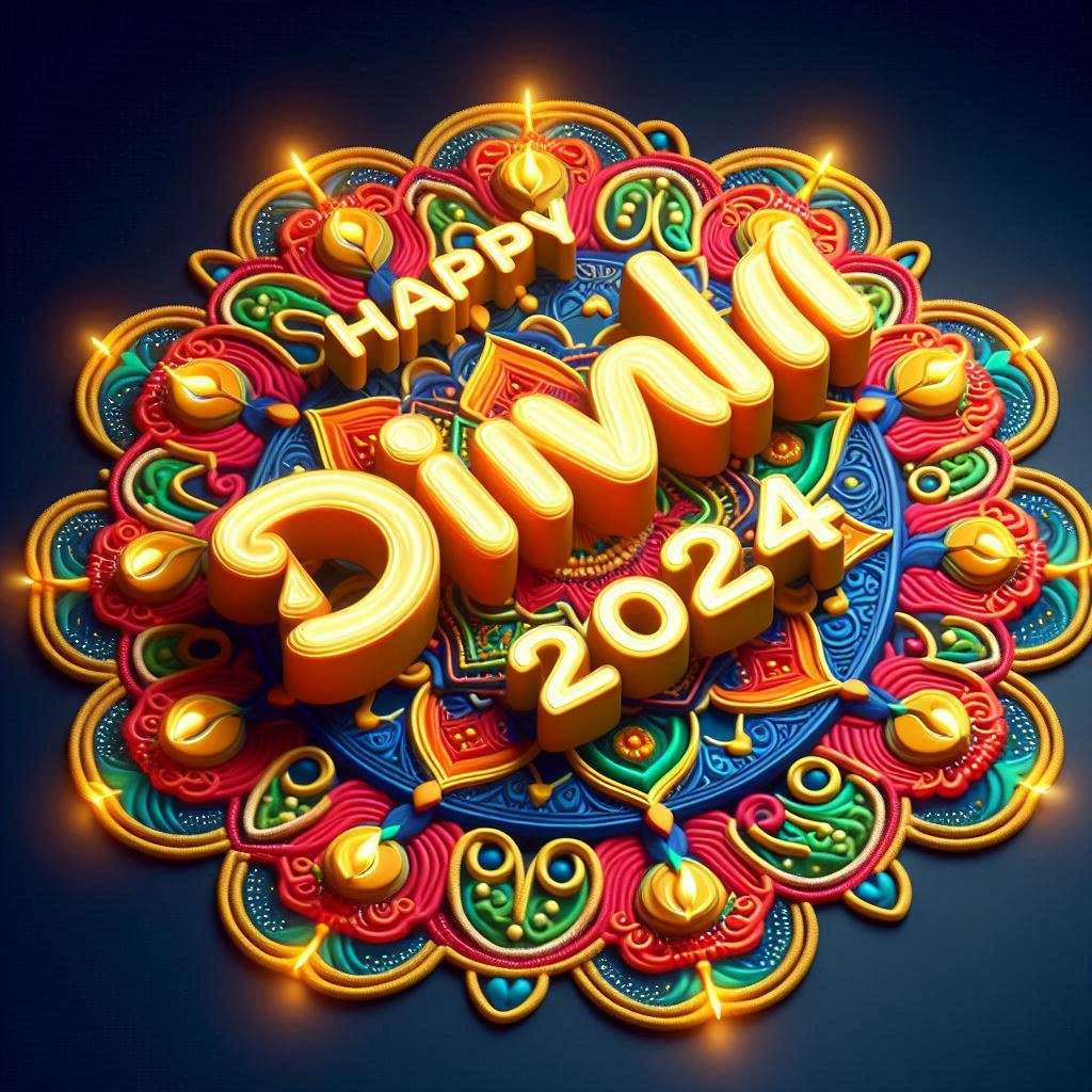 free happy diwali 2024 hd images with rangoli