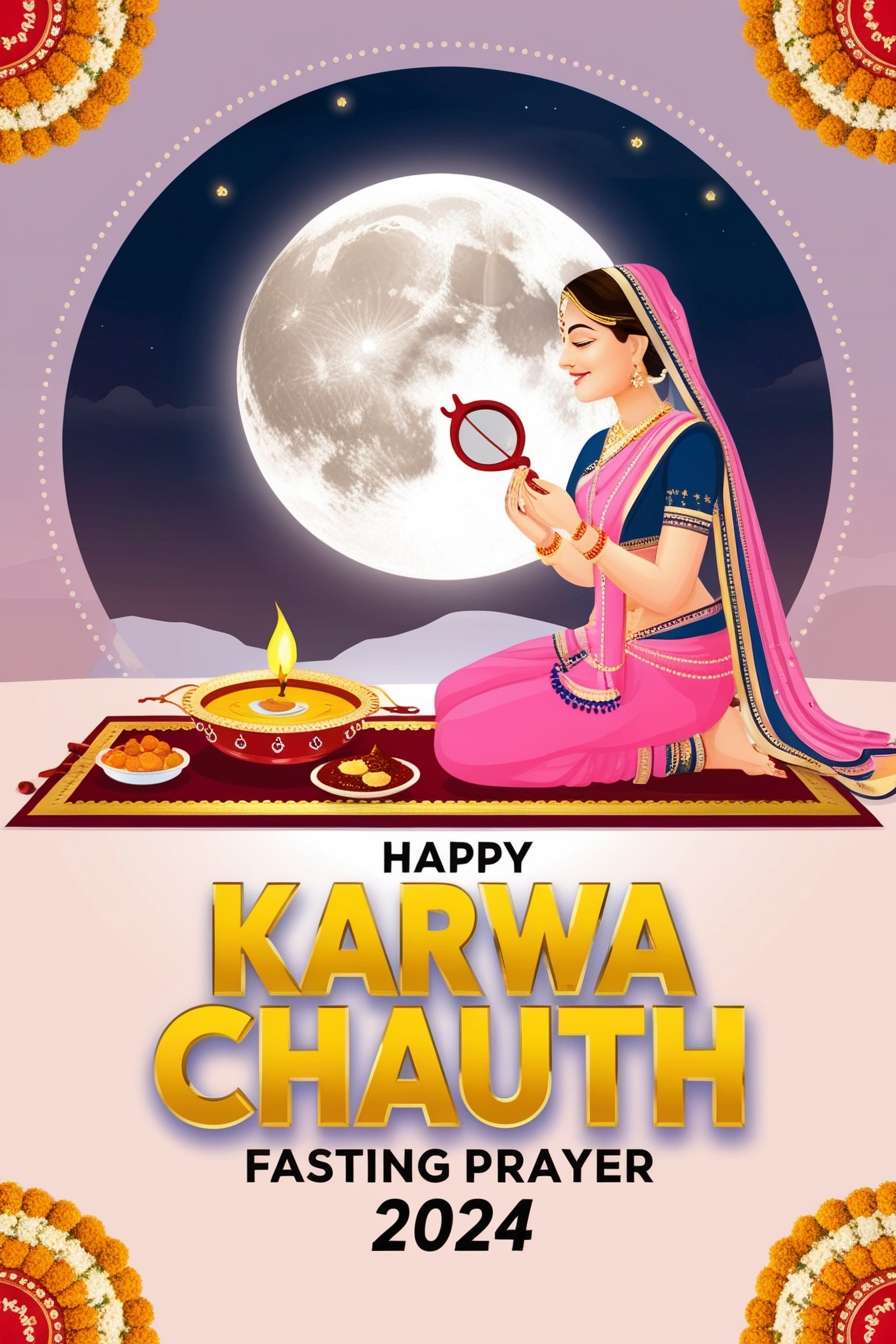 free happy karwa chauth status images 2024