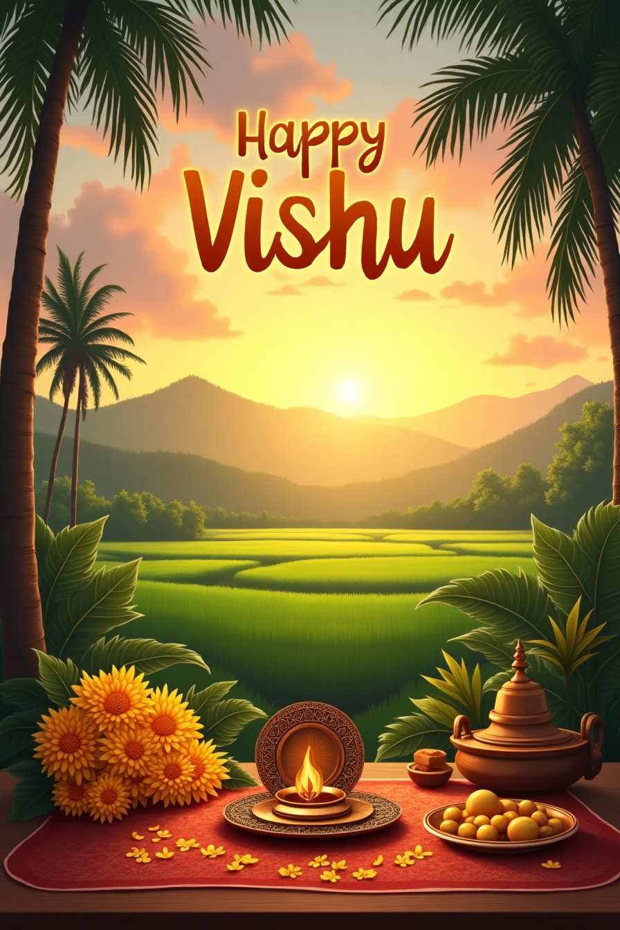 Free Download Free Happy Vishu Poster Design - High Quality Happy Vishu Background