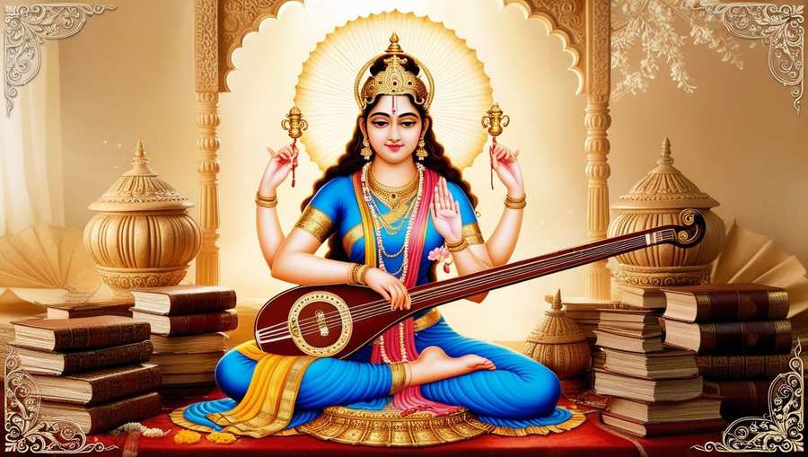 free hd saraswati puja wallpaper for laptops