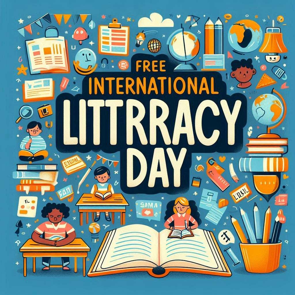 free international literacy day illustrations for classroom decor