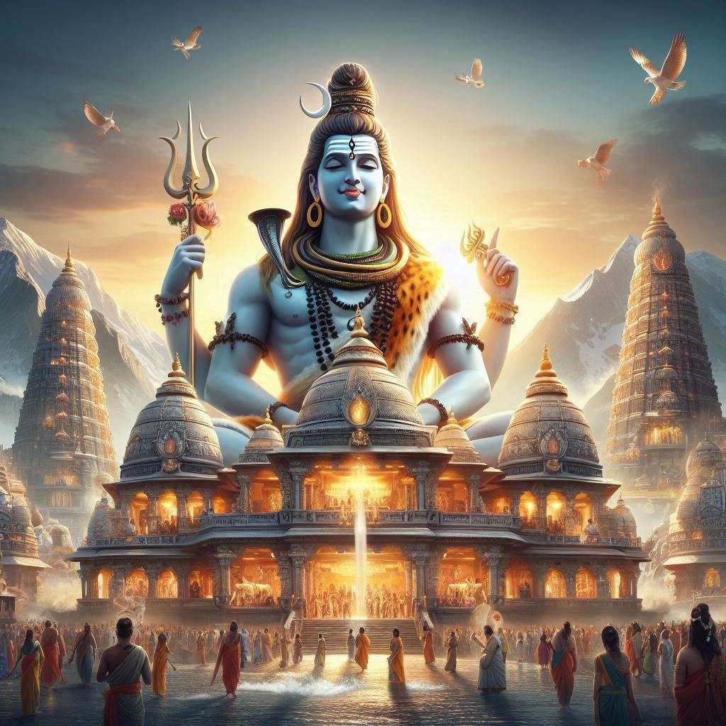 free lord shiva with temple images for digital artwork