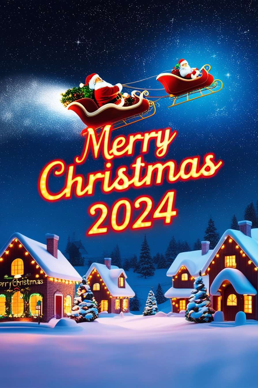 free merry christmas and happy new year 2024 images